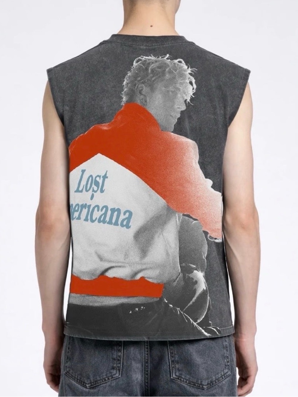 MGK Lost Americana Sleeveless Muscle Tank Top T-Shirt Machine Gun Kelly Size XS